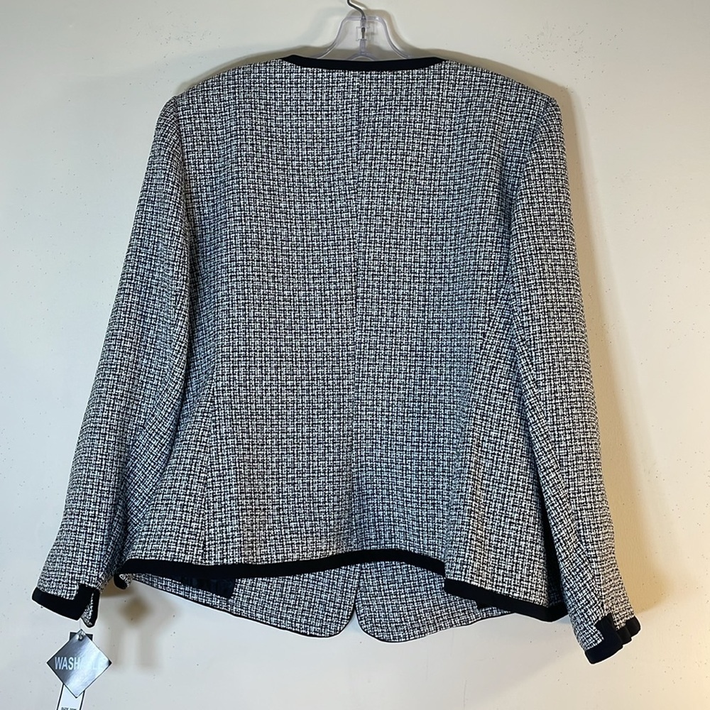 Emily Colorblock Tweed Jacket Machine Washable. 20W. NWT. - Picture 9 of 12